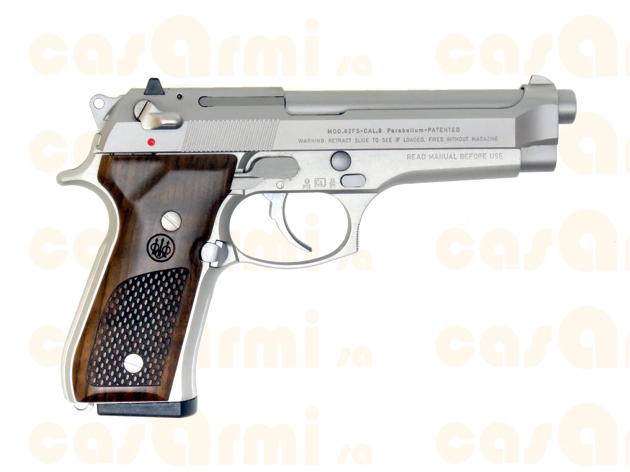 Beretta mod. 92FS inox, con valigetta originale, fodero in cuoio, sendo ...
